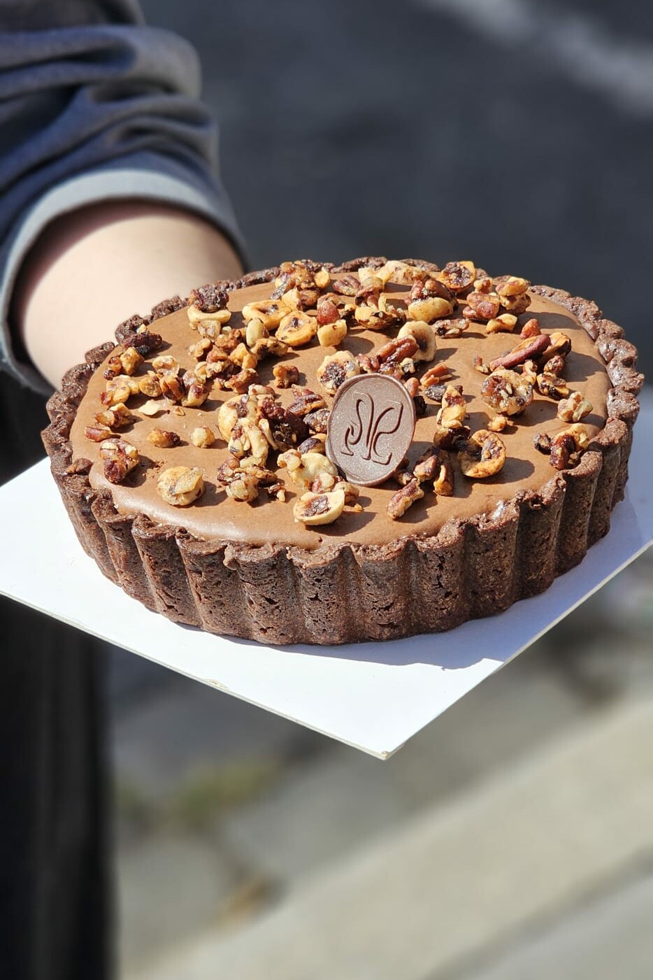 Nicolas Paciello et Dorner Frères -Mousse au chocolat, tarte sablée cacao, gianduja-pécan