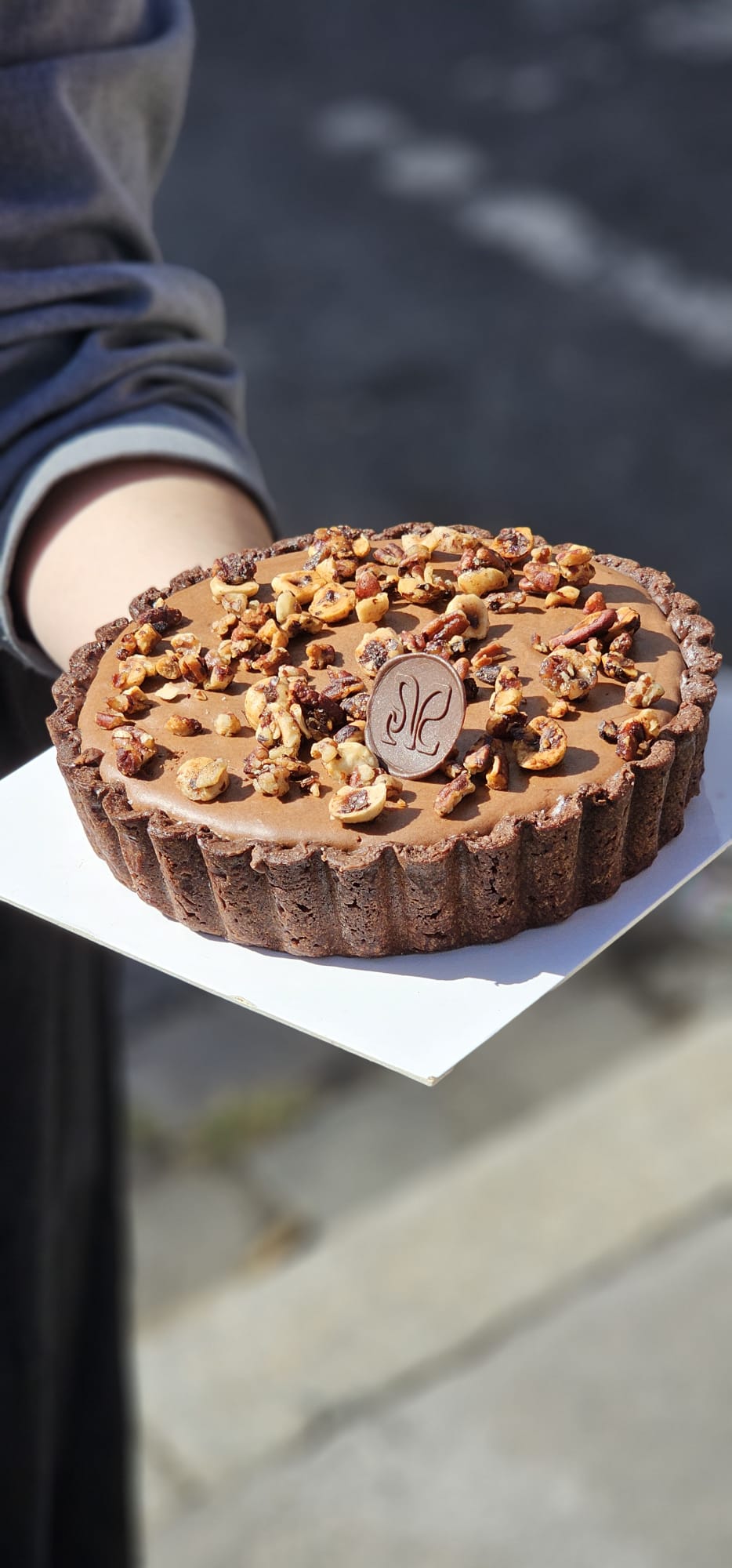 Nicolas Paciello et Dorner Frères -Mousse au chocolat, tarte sablée cacao, gianduja-pécan