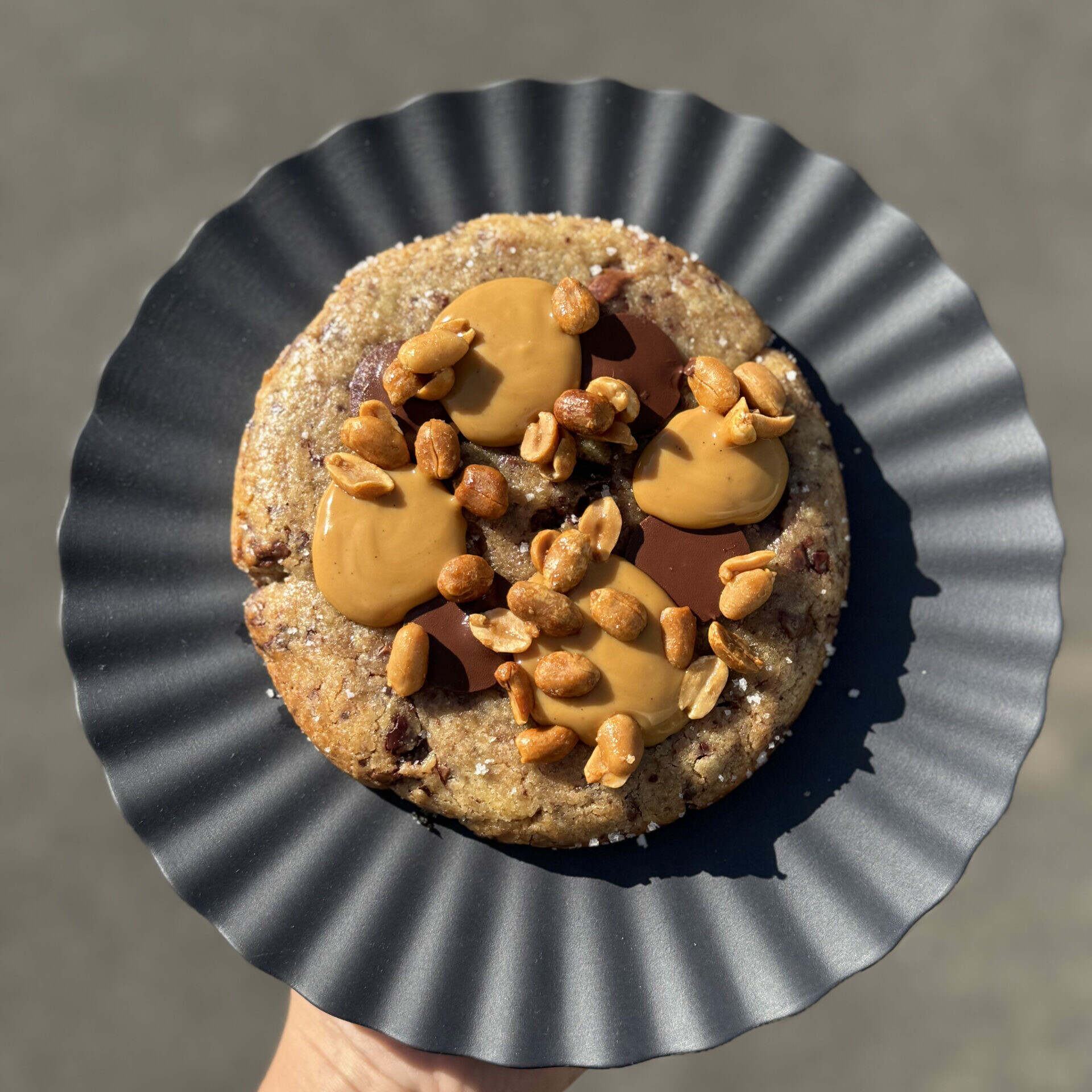 Cookie cacahuète caramel