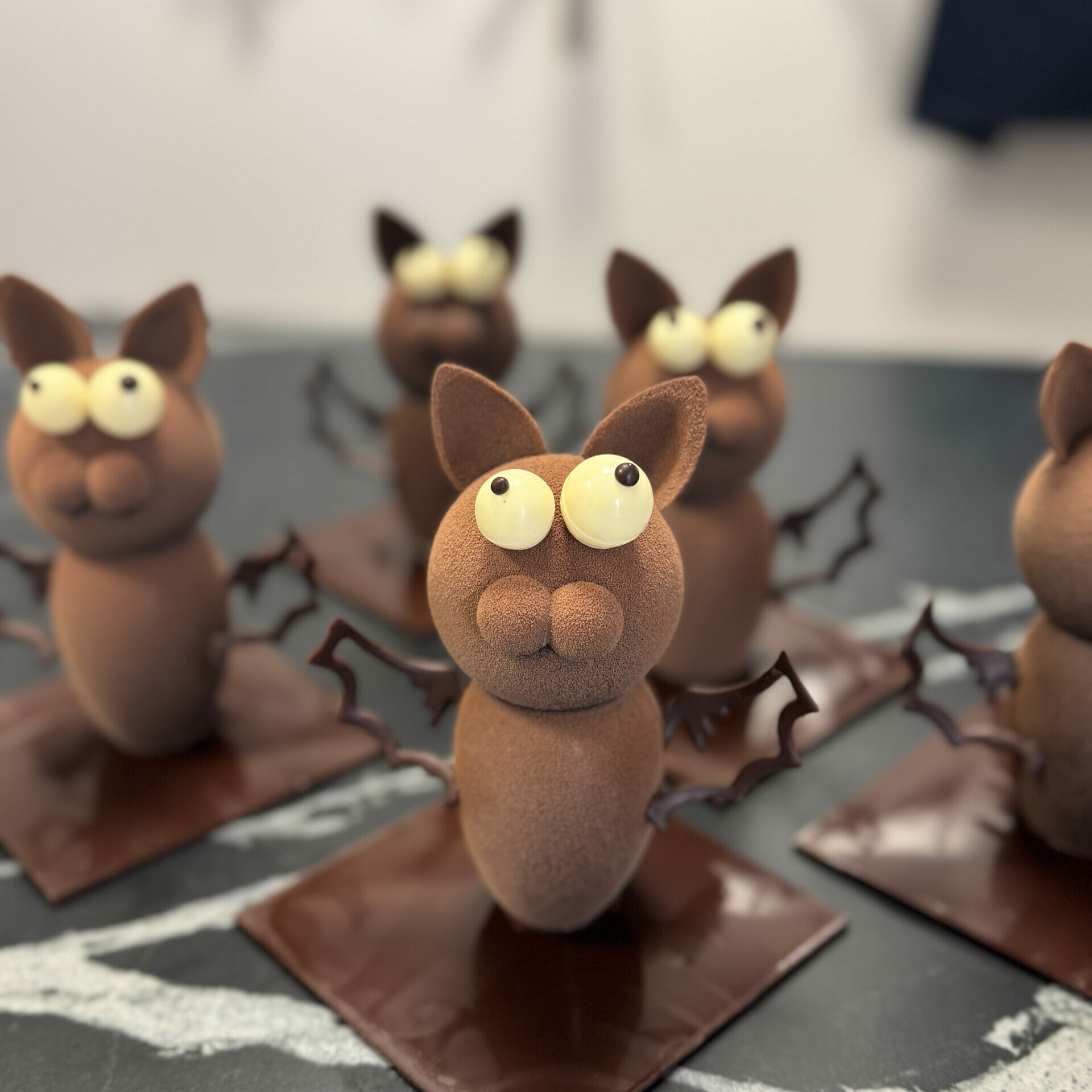 Chauve-souris au chocolat noir pour Halloween